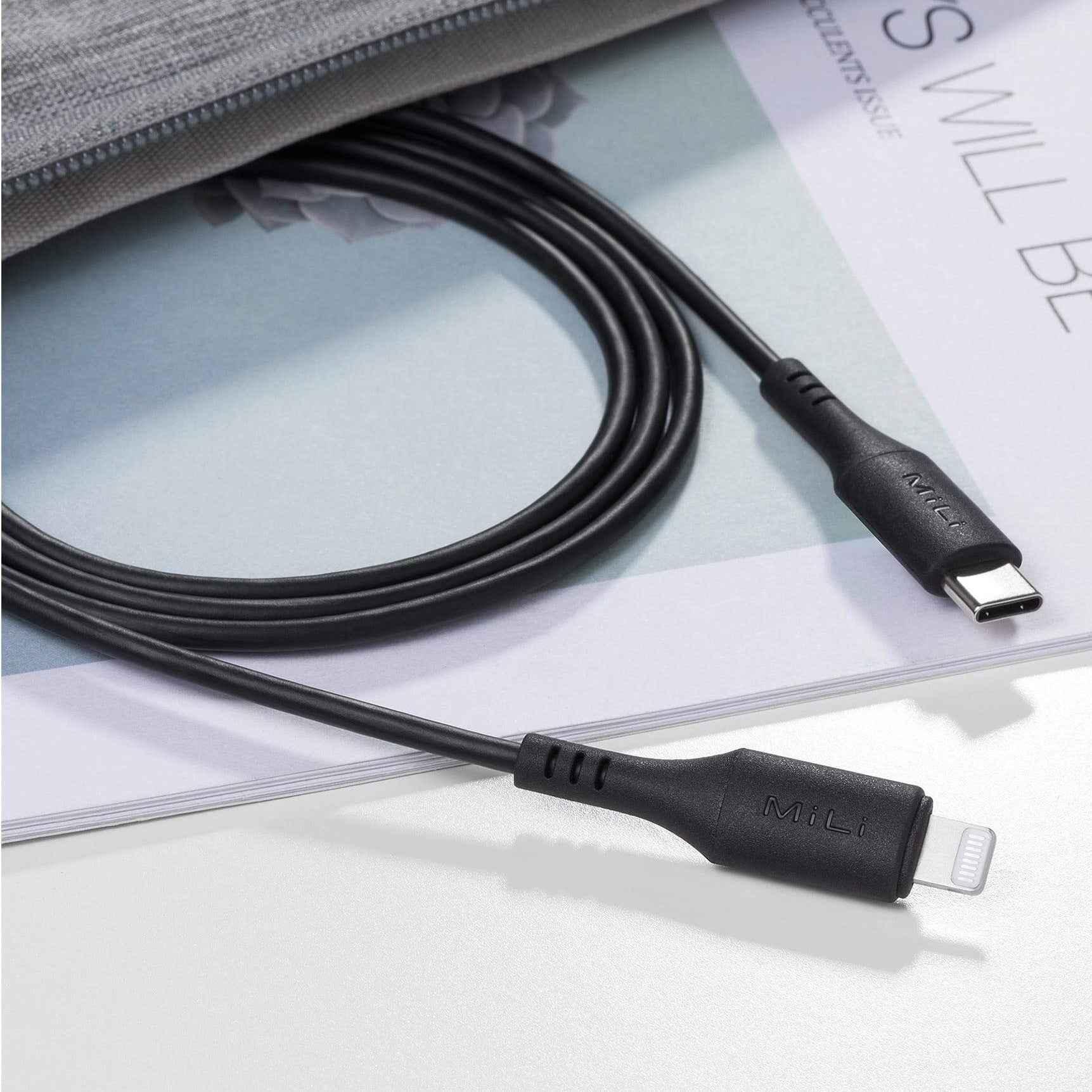MiLi Type-C to Lightning 1M Cable - Black MiLi Type-C to Lightning 1M Cable - Black